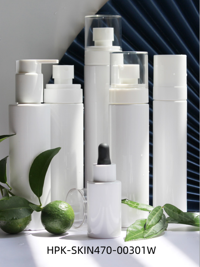 White Plastic Spray Bottle & Lotion Bottle & Pipette Dropper Bottle